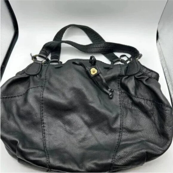 Lucky Brand Boho Soft Leather Black Hobo Shoulder Bag - Picture 13 of 13